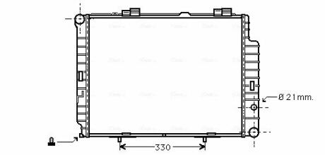 AVA DB Радіатор охолодження W210 2.0/2.3 95- AVA COOLING MS2202