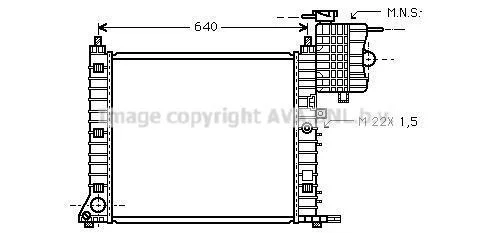 Радіатор системи охолодження двигуна AVA COOLING MS2213 (фото 1)