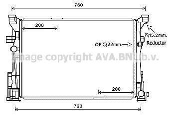 AVA DB Радіатор сист. охолодження A-CLASS (W176) 13-, INFINITI AVA COOLING MS2652