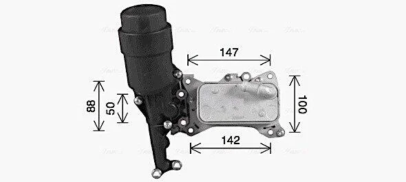 Охолоджувач оливи, моторна олива AVA COOLING MS3741H (фото 1)