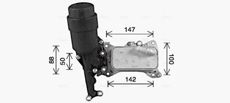 Охолоджувач оливи, моторна олива AVA COOLING MS3741H