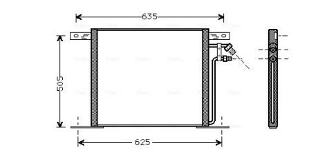 AVA Радіатор кондиціонера кондиціонера MB VITO/V-CL G/D 95-03 (Ava) AVA COOLING MS5220