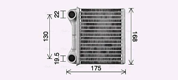 AVA DB Радіатор опалення X164, W164, W251, V251 AVA COOLING MS6762 (фото 1)