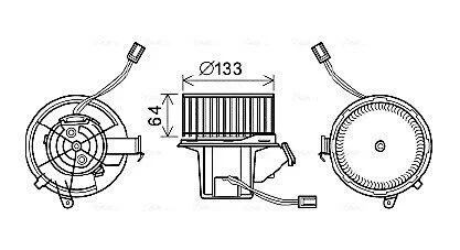 Вентилятор салону AVA COOLING MS8628