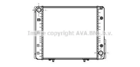 AVA DB Радіатор охолодження двиг. W124, 230 E-TE 85- AVA COOLING MSA2065