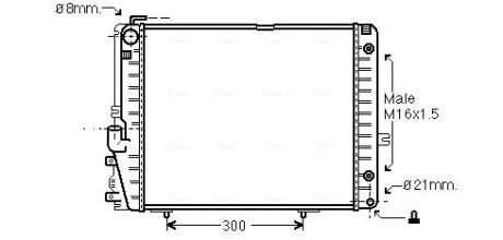Радiатор AVA COOLING MSA 2072