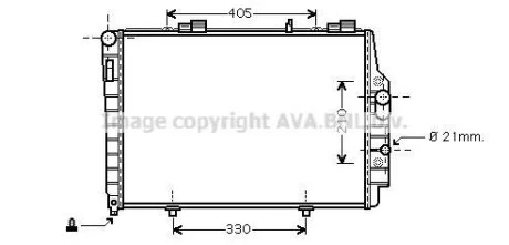 AVA DB Радіатор системи охолодження двигуна CLK (C208) 97- AVA COOLING MSA2337