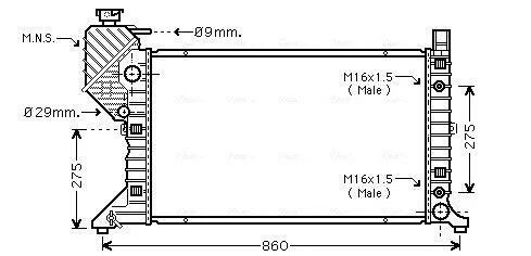 AVA DB Радіатор охолодження АКПП Sprinter 2.2CDI 00- AVA COOLING MSA2343 (фото 1)