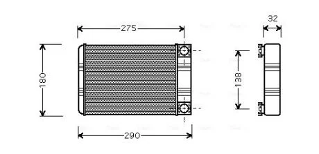Теплообмінник, система опалення салону AVA COOLING MSA6312