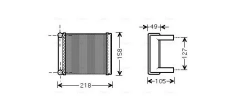 AVA DB Радіатор опалення B901, B902, B903, B904 AVA COOLING MSA6385