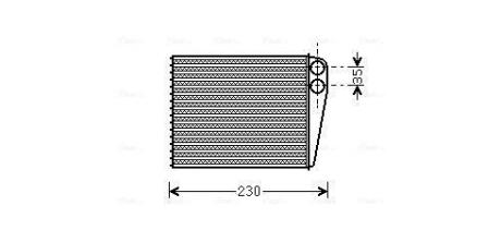 AVA DB Радіатор опалення W169, W245, MINI AVA COOLING MSA6465