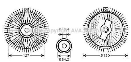 AVA DB муфта зчеплення вентилятора (віскозна) W210 96-99 AVA COOLING MSC415