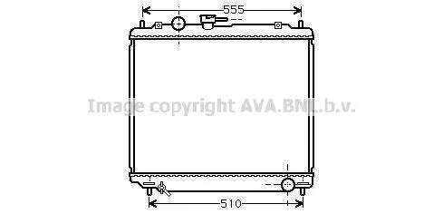 AVA MITSUBISHI Радіатор сист. охолодження PAJERO 2,8 TD 93- AVA COOLING MT2181 (фото 1)