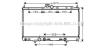 AVA MITSUBISHI Радіатор охолодження двиг. (built-in oil cooler) LANCER 1.8 02- (механіка) AVA COOLING MT2214 (фото 1)