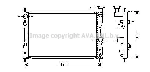 Радіатор, Система охолодження двигуна CLEVER FIT AVA COOLING MTA2172 (фото 1)