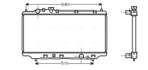 AVA MAZDA Радіатор охолодження 323 C/P/S V 1.3/2.0D 94- AVA COOLING MZ2098 (фото 1)