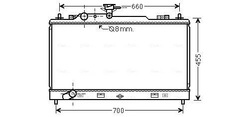 AVA Радіатор охолодження 6 1.8-2.0 07- (механіка) AVA COOLING MZ2227 (фото 1)