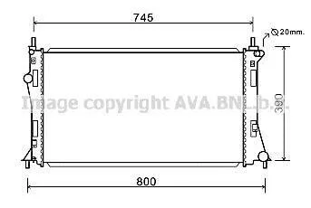 AVA MAZDA Радіатор системи охолодження двигуна 5 (CW) 1.8 MZR 10-, 2.0 10- AVA COOLING MZ2249