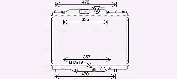 Радіатор, Система охолодження двигуна AVA COOLING MZ2291 (фото 1)