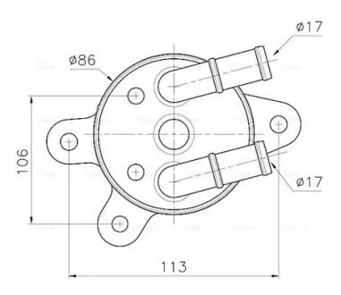 AVA MAZDA масляний радіатор (без корпуса) Mazda 3/6, CX-5 1.5/2.5 11- AVA COOLING MZ3301