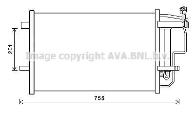 AVA MAZDA Радіатор кондиціонера (конденсатор) Mazda 3 1.6/2.2 08- AVA COOLING MZ5242D