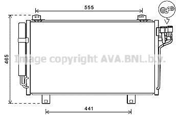 AVA Радіатор кондиціонера MAZDA 6 (2013) 2.2 AVA COOLING MZ5261D