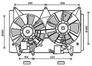 AVA MAZDA Вентилятор радіатора CX-7 2.3 06- AVA COOLING MZ7547