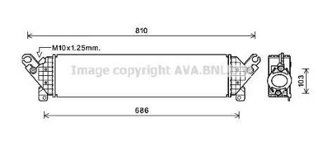 AVA MAZDA Інтеркулер Mazda 3, 6, CX-5 2.2d 12- AVA COOLING MZA4277