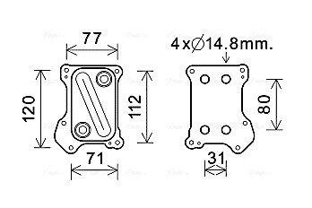 Охолоджувач оливи AVA COOLING OL3686