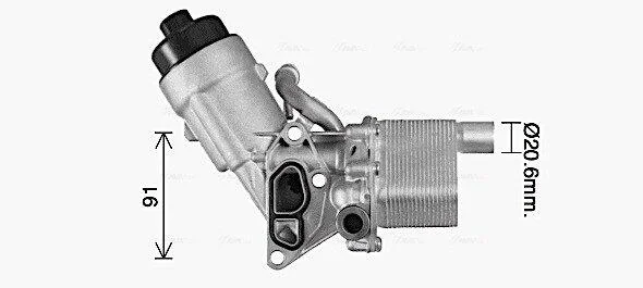Охолоджувач оливи, моторна олива AVA COOLING OL3702H (фото 1)
