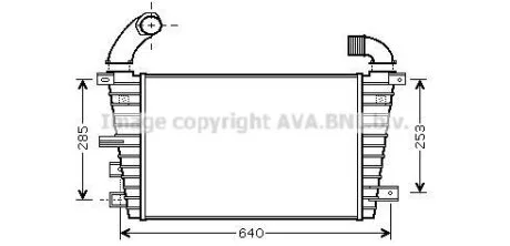 AVA OPEL Інтеркулер Astra H 1.7CDTI 07- AVA COOLING OL4585