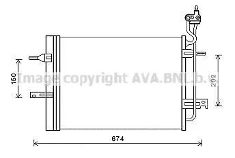 AVA OPEL Радіатор кондиціонера (конденсатор) Meriva A 03- AVA COOLING OL5620D