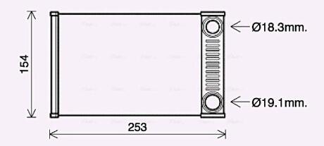AVA Радіатор пічки CHEVROLET AVEO (2011) 1.2 ECOTEC AVA COOLING OL6656