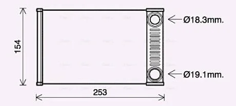 AVA Радіатор пічки CHEVROLET AVEO (2011) 1.2 ECOTEC AVA COOLING OL6656