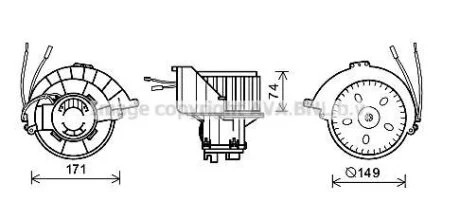 AVA OPEL Вентилятор салона Astra G AVA COOLING OL8628