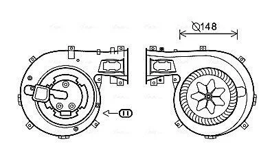 AVA Вентилятор салону Signum, Vectra C 02-, Fiar Croma 05- AVA COOLING OL8630
