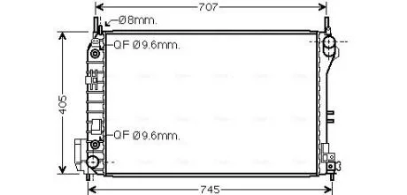Радіатор охолодження OPEL VECTRA C (02-) (AVA) AVA COOLING OLA 2341