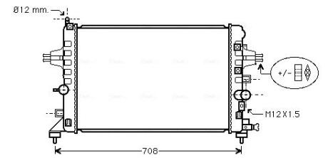 AVA Радіатор охолодження двигуна ASTRA H 16i-16V MT/AT 04- (Ava) AVA COOLING OLA2363