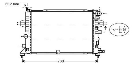 AVA OPEL Радіатор ASTRA H 2,2 04- AVA COOLING OLA2381
