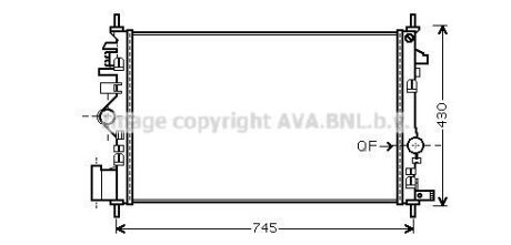 AVA OPEL Радіатор охолодження Insignia 2.0 CDTI AVA COOLING OLA2474