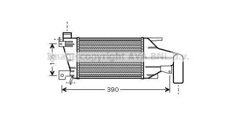 AVA OPEL Інтеркулер Astra H 1.7CDTI 04- AVA COOLING OLA4417