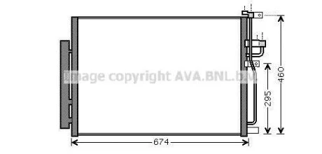 AVA OPEL Радіатор кондиціонера (конденсатор) Antara, Chevrolet Antara AVA COOLING OLA5436D