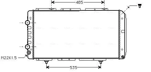 AVA Радіатор охолодження Jumper 1,9D-1,9TD 94- AVA COOLING PE2150 (фото 1)