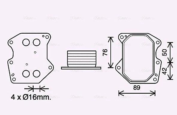 Охолоджувач оливи AVA COOLING PE3400 (фото 1)