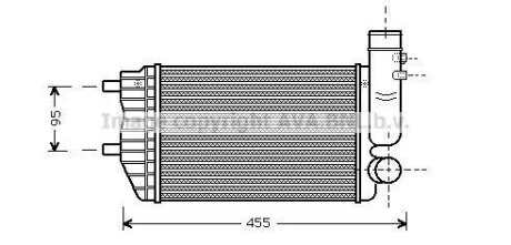 AVA CITROEN Інтеркулер Jumper, Fiat Ducato, Peugeot 1.9TDI/2.8HDI 94- AVA COOLING PE4183