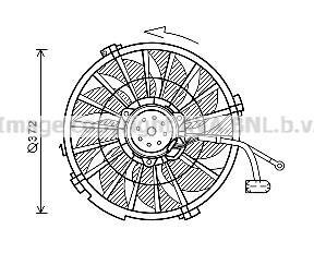 AVA CITROEN Вентилятор радіатора JUMPY I 2.0 99-, FIAT, LANCIA AVA COOLING PE7555