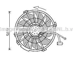 AVA CITROEN Вентилятор радіатора JUMPY I 2.0 99-, FIAT, LANCIA AVA COOLING PE7555