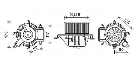 Вентилятор салону AVA COOLING PE8390