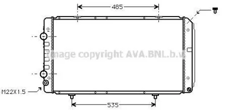 AVA CITROEN Радіатор охолодження Jumper 1,9D-1,9TD 94- AVA COOLING PEA2146