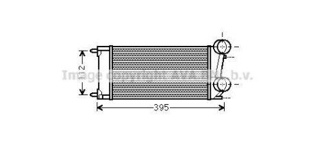 AVA CITROEN Інтеркулер BERLINGO 1.6 10-, C4 1.2, 1.6 14- AVA COOLING PEA4343